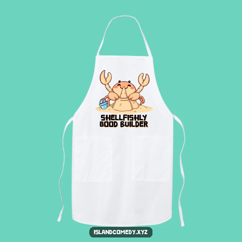 Funny Crab Sandcastle Apron: Kitchen Fun with a Hilarious Beachy Chef