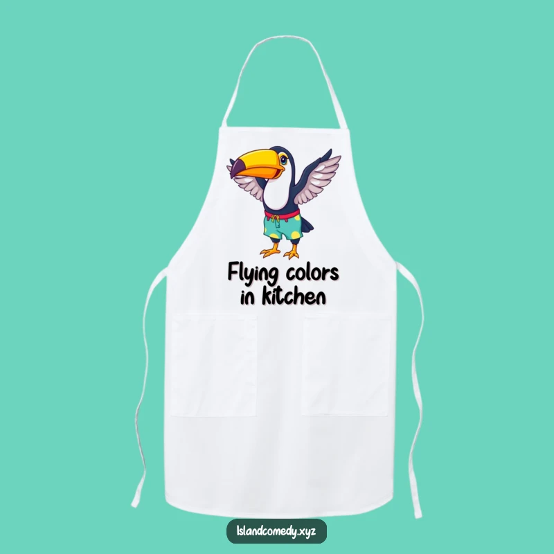 Funny Toucan Beach Apron: Serve Up Tropical Fun in the Kitchen