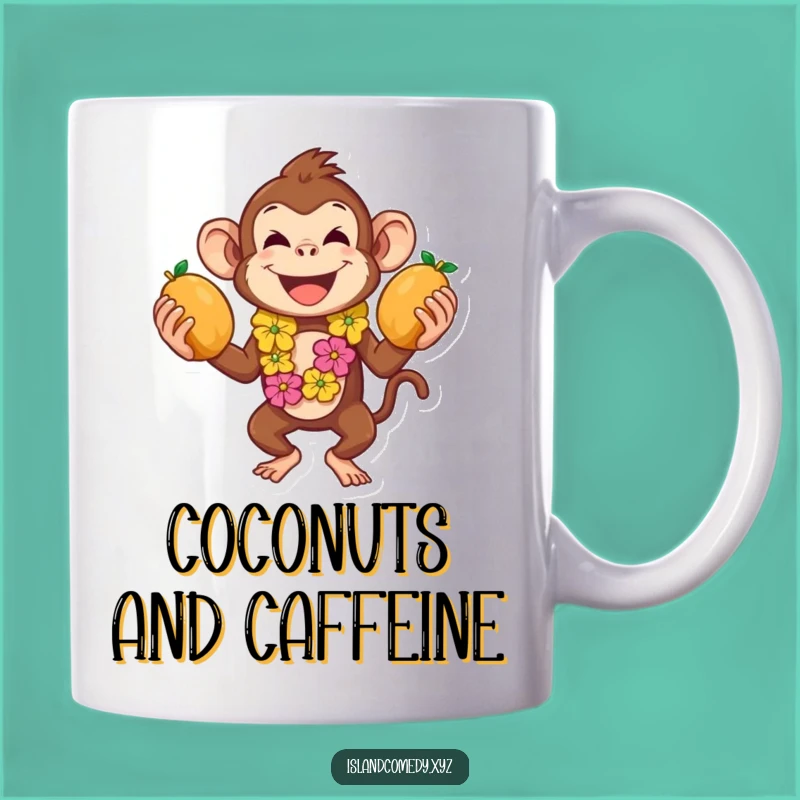 Funny Monkey Juggling Mug: Tropical Fun Gift for Primate Lovers