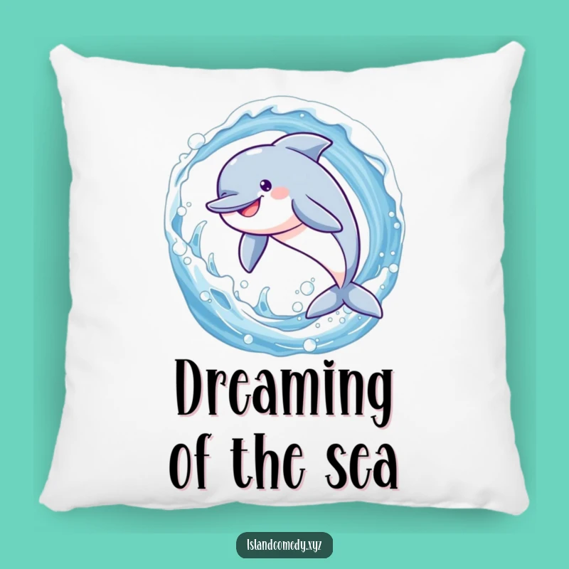 Funny Dolphin Wave Pillow: Cozy & Hilarious Ocean Comfort Accent