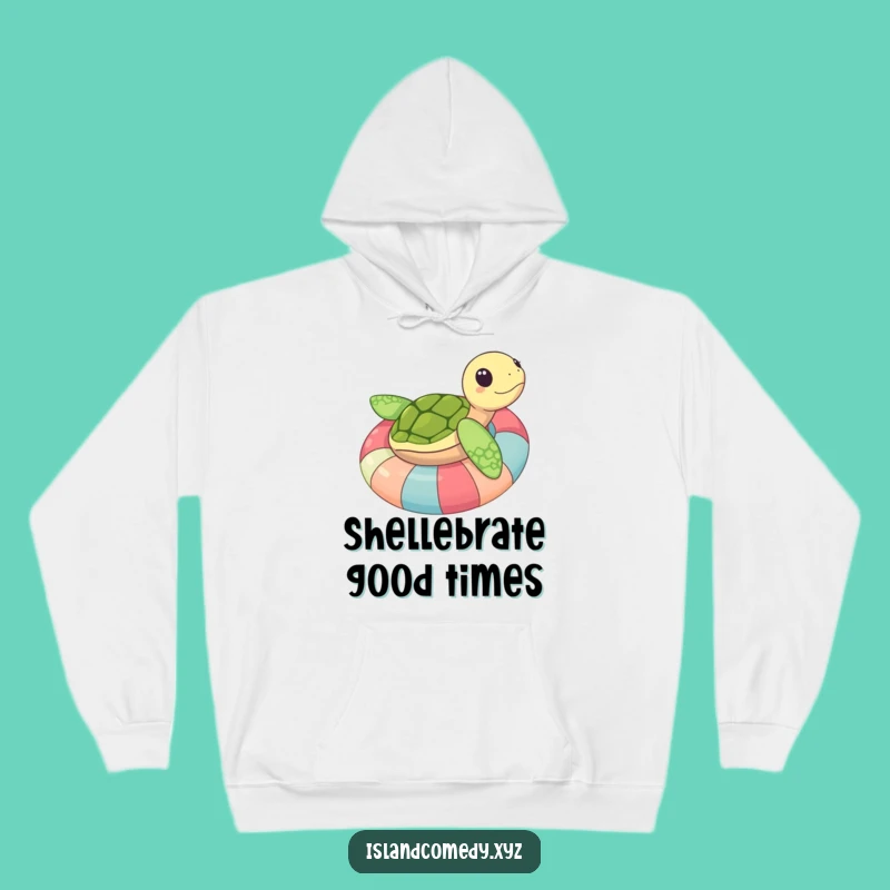 Funny Sea Turtle Inner Tube Hoodie: Cozy & Hilarious Ocean Lover Gift