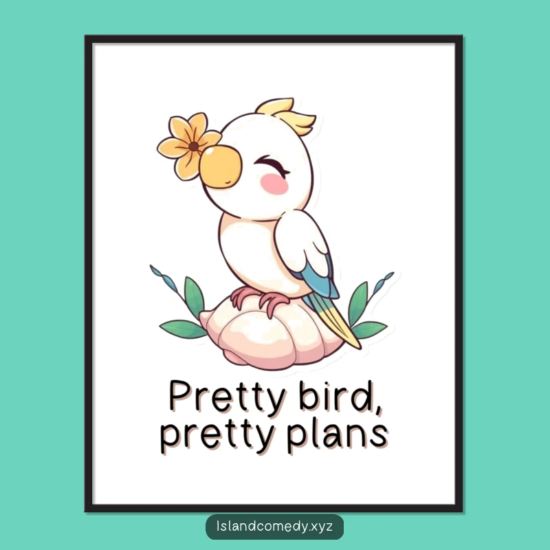 Free Printable Wall Art: Tropical Parrot Perch - Whimsical Decor Download