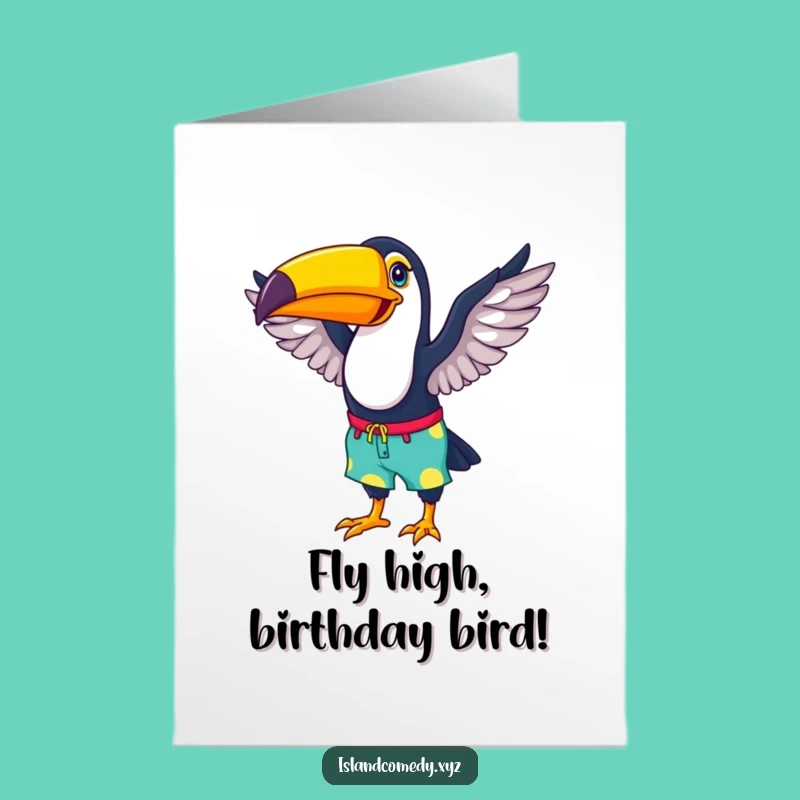 Free Printable Birthday Card: Happy Toucan - Funny Downloadable & DIY Gift