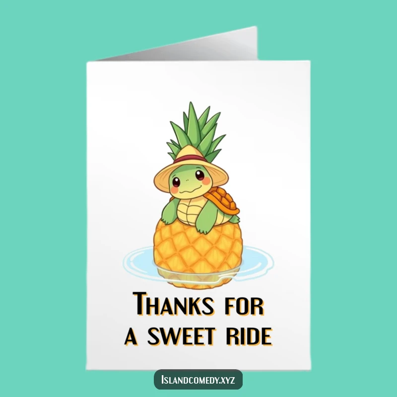 Free Printable Thank You Card: Chill Turtle - Downloadable DIY