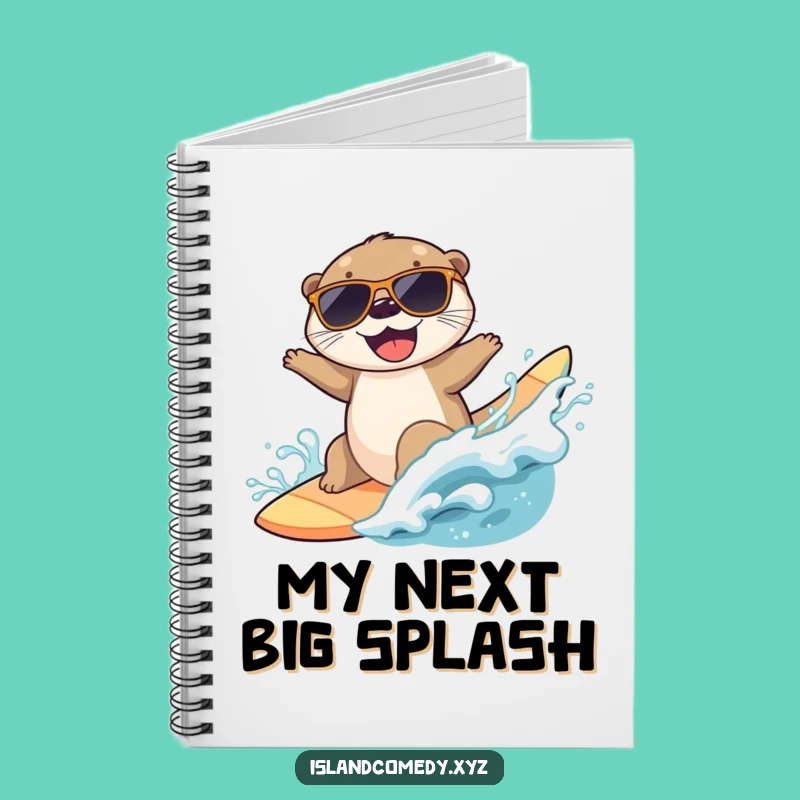 Funny Otter Surfing Notebook: Catch Your Thoughts with Ocean Coolness