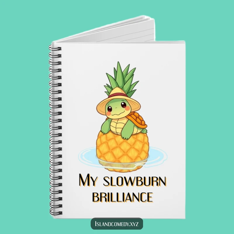 Funny Turtle Pineapple Notebook: Jot Down Your Relaxed Thoughts
