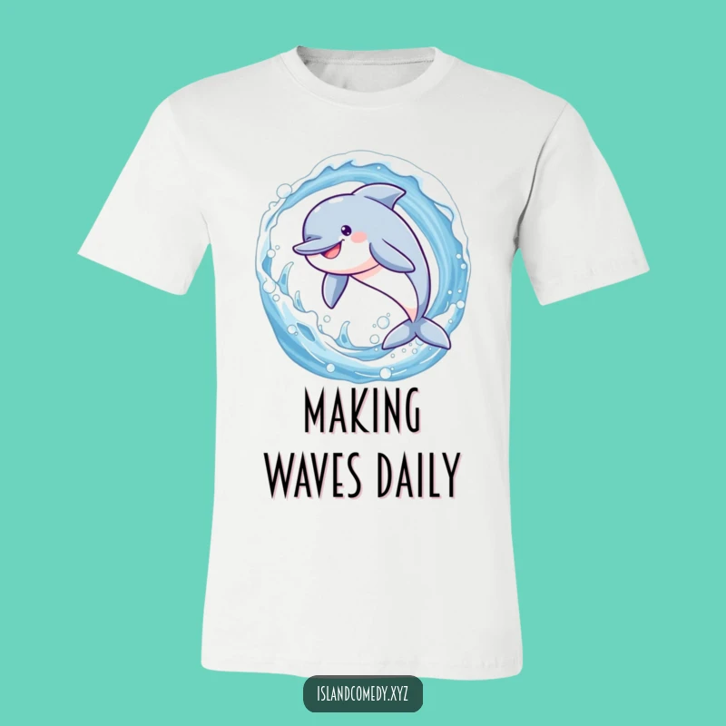 Funny Dolphin Wave T-Shirt: Energetic Ocean Leap & Hilarious Gift