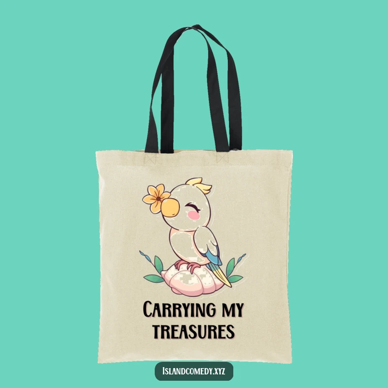 Funny Parrot Flower Tote Bag: Stylish & Hilarious Tropical Accessory