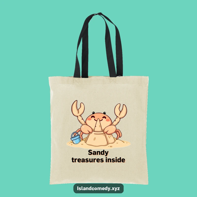 Funny Crab Sandcastle Tote Bag: Carry Your Fun Beach Essentials in Style